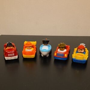 Little People Wheelie Cars Firetruck Boat Dumptruck Towtruck Cowboy Hat